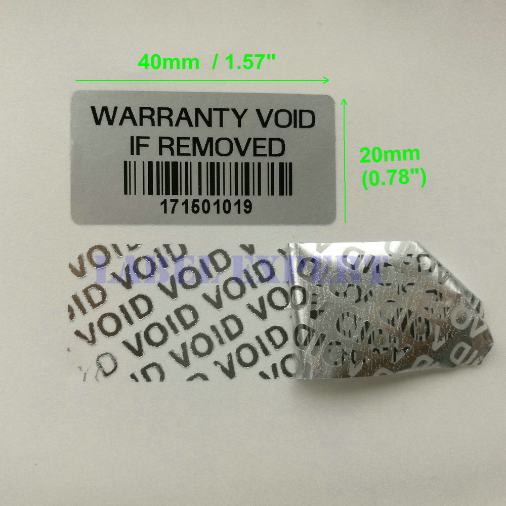 hanco様 確認用 Buy Warranty VOID If Removed Sticker Barcode Numbers Tamper Proof