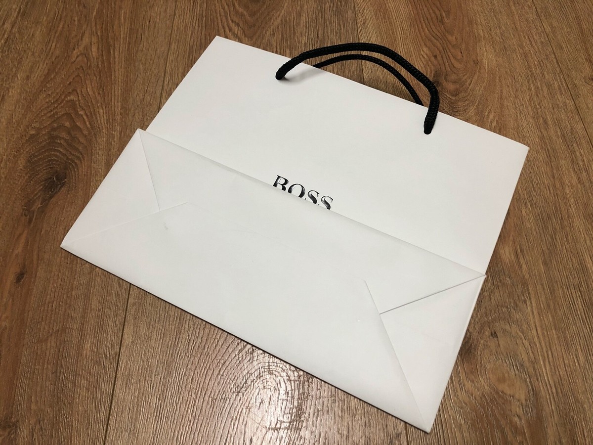 BOSS Hugo Boss - bolsa Blanca Papel White paper bag - 30 x 24 x 11
