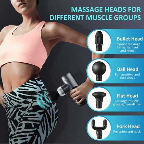 Mini Massage Gun Deep Tissue, Muscle Massager for Back Pain Relief - Picture 5 of 7