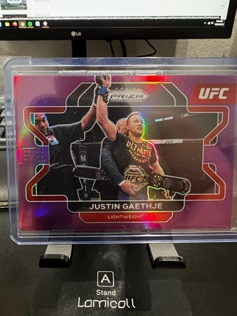 2022 Panini Prizm UFC Justin Gaethje #44 Purple Prizm 7/149
