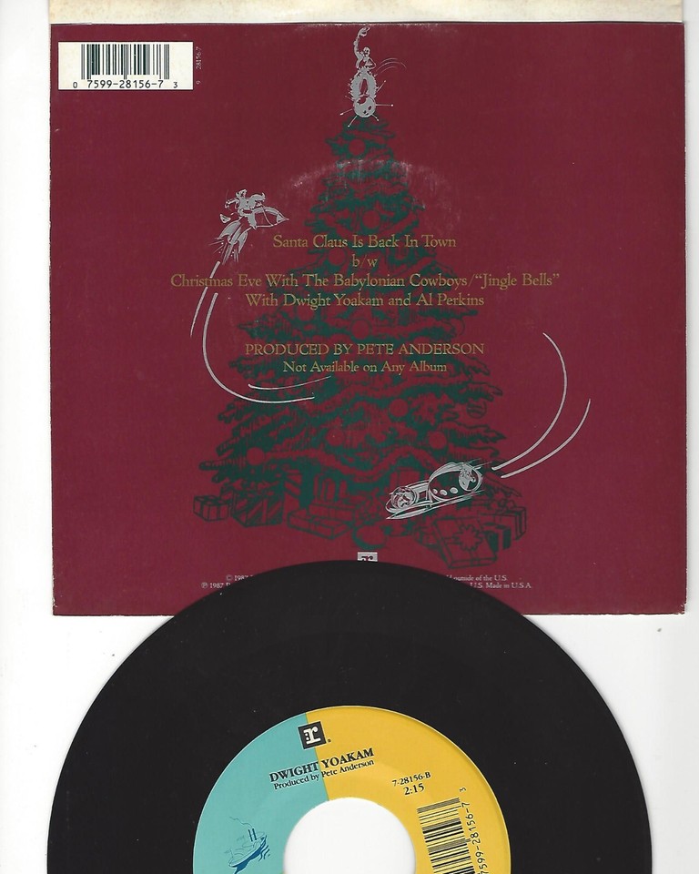 DWIGHT YOAKAM "SANTA CLAUS IS BACK IN TOWN" REPRISE W/PIC SLV NM