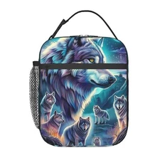 Wolf Lunch Box for Adults Women Girls Boys Kids Animal Lunch Box Insulated Co...