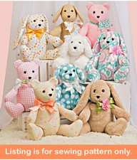 SEWING PATTERN Sew Stuffed Animal Soft Plush ...