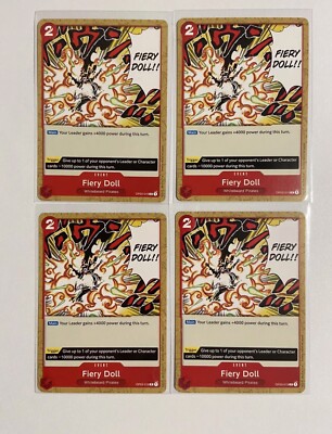 One Piece TCG Pillars Of Strength English Ver. ~ Fiery Doll (x4) OPO3-019 C