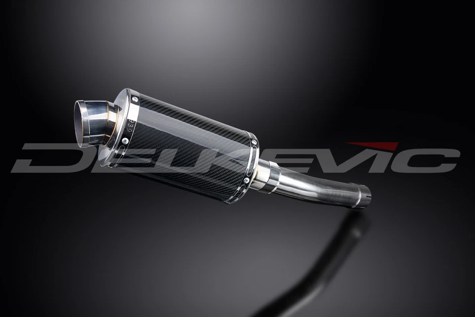 Suzuki GSX-R750 2001-2003 Delkevic Slip On 9" Ovalado Carbono Escape Silenciador Kit Foto 2 de 4