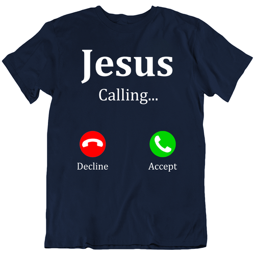 God Christ Christian Jesus Calling Phone Funny T-Shirt Tee Gift New - Picture 8 of 11