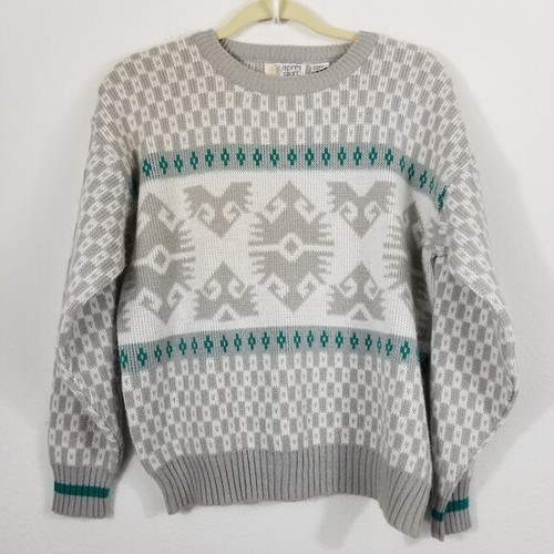 APRES SPORT WESTERN KNIT LARGE SWEATER 