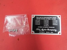 New 1932 1933 1934 Ford Firewall Patent Plate  B-14001