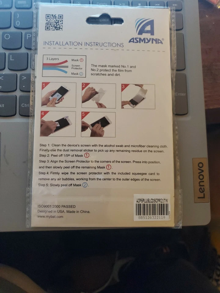 ASMYNA Screen Protector for Apple iPhone 6s/6 Plus - Clear/2 Pack - Image 2 of 4