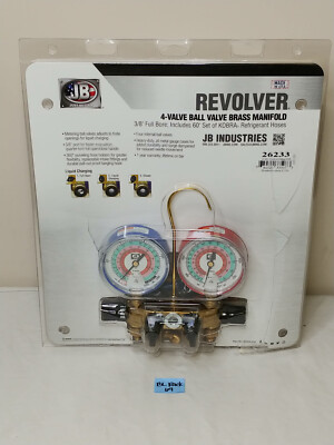 #ad #ad Jb Industries 26233 Manifold Gauge 4 Valve New Old Stock $237.86