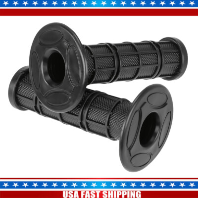 Soft Rubber 7/8'' & 1'' Handlebar Hand Grips Universal Fit Dirt Bike Motorcycle