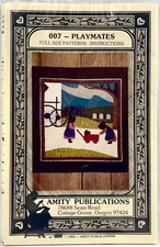 NEW 1984 Amity Publications Sewing Pattern 007 Playmates Wall Quilt 21x21 16491