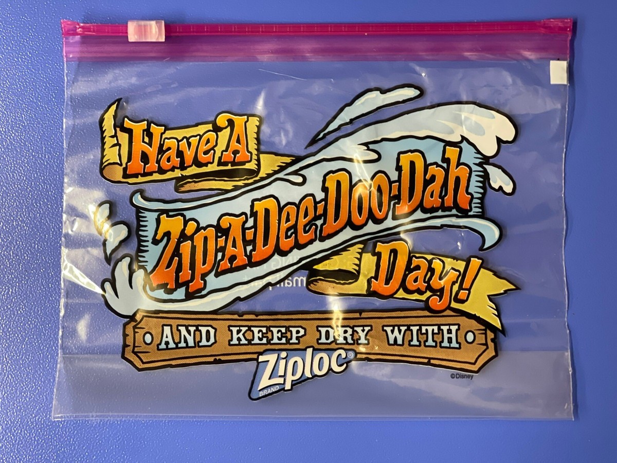 15 Pack - New - Disney Splash Mountain Ziploc Bag Have A Zip-A-Dee