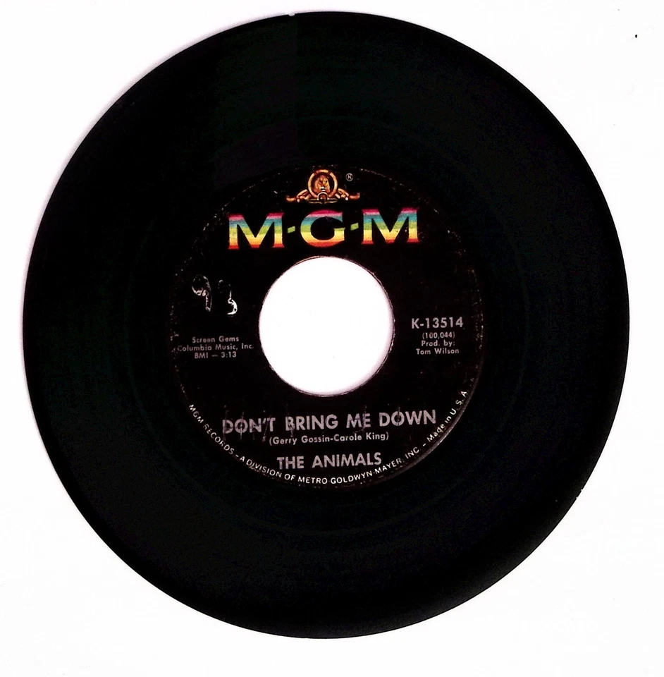 THE ANIMALS DON'T BRING ME DOWN/CHEATING MGM RECORDS VINYL 45 73-53 Foto 2 de 3