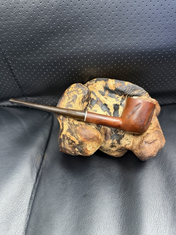 Vintage Lion in Shield Natural Imported Briar Billiard Estate Smoking Pipe