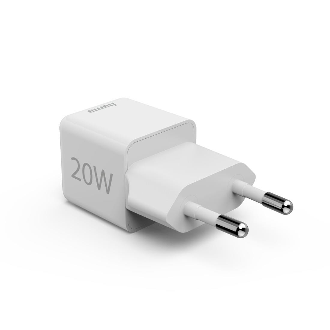 Chargeur rapide USB-C PD Qualcomm mini pour smartphone noir