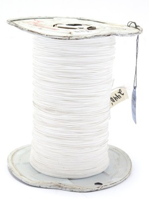22AWG Solid Conductor Silver Plated Copper, PTFE Insulated Wire, White, 100ft