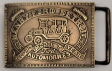 Model T Belt Buckle Brass Henry Ford Detroit Record Year Pc 2020340010