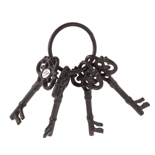 Old Style Key Rings Decorative Cast Iron Pendant Farmhouse Wall Antique-style Key Rings ...