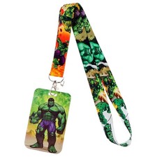 The Hulk Character with ID Holder Green Lanyard Keychain