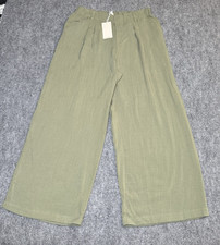Halara Flex High Waisted Olive Green Flare Pull On Pants XL Work NEW NWT