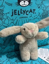 Jellycat Bashful Beige Bunny Plush Bag Charm Keychain Stuffed Cute Toy - NWT