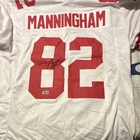 Mario Manningham Signed #82 New York Giants Football Jersey Beckett witnessed