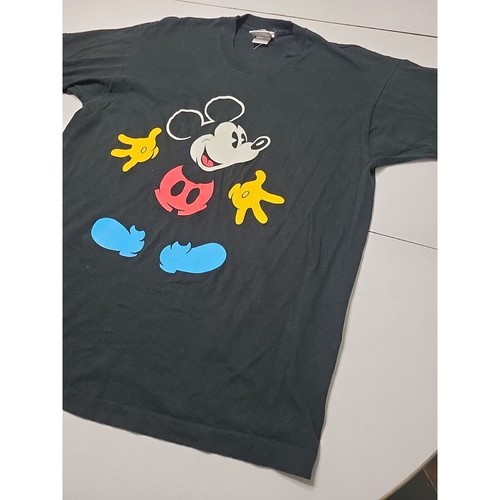 Disney Park Mickey Co Camisa Retro Hombres Grande Negra Talla Única Puntada Camiseta De Colección - Imagen 3 de 12