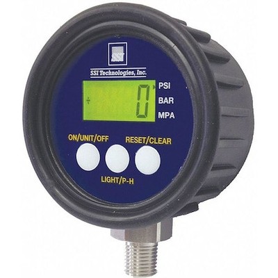 Ssi Mga-30-A-9V-R Digital Industrial Pressure Gauge, 0 To 30 Psi, 1/4 In Mnpt