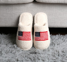 ComfyLuxe American Flag Pattern Slippers