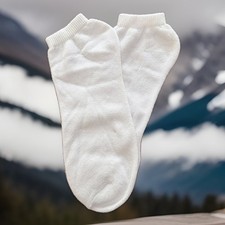 Men's Socks Low Cut 13-15 Cotton White 90's USA NOS Ankle.