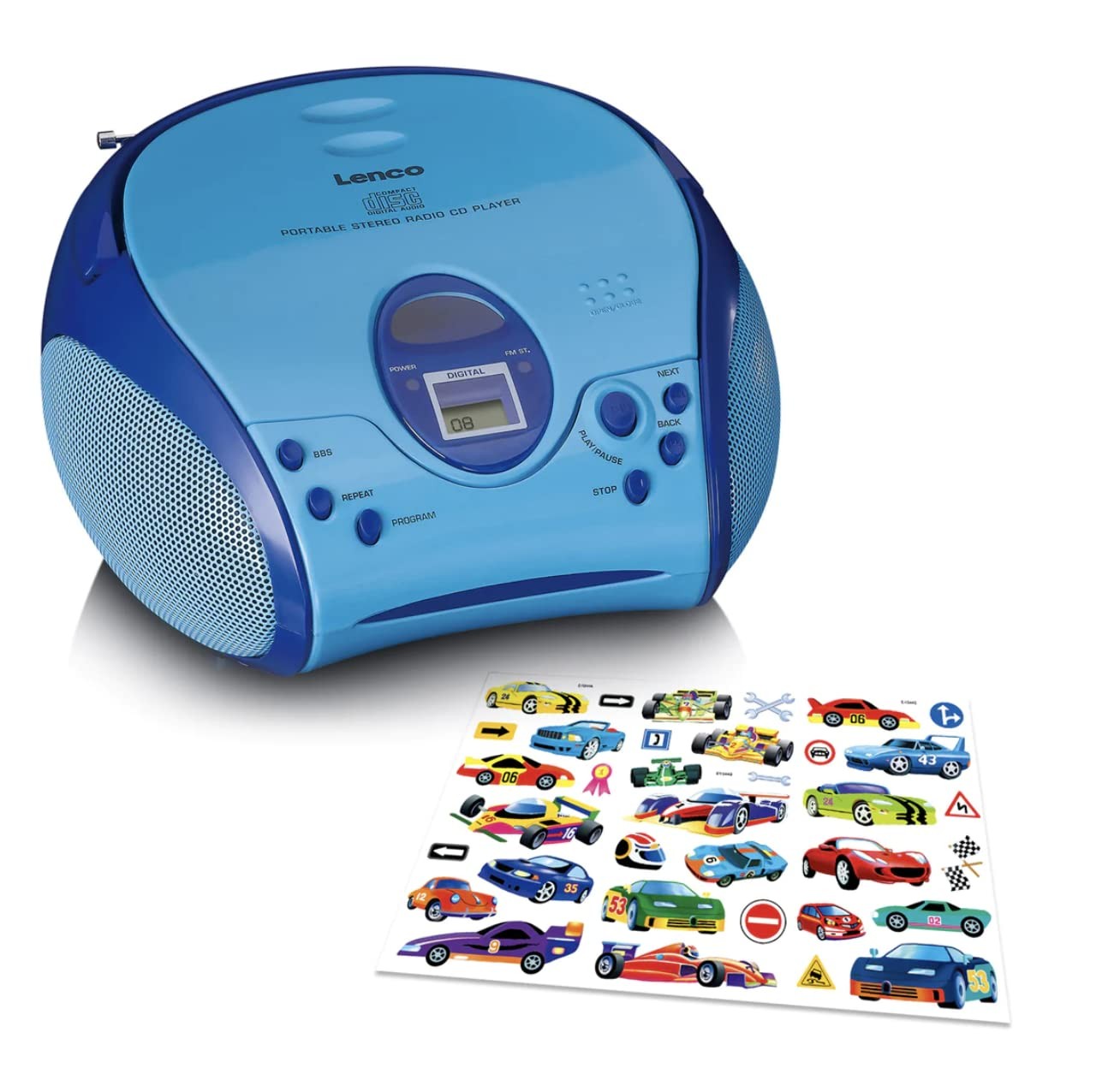 Lecteur CD pour enfants SCD-24 radio CD portable avec stickers personnalisables