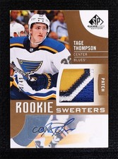 2017-18 SP Game Used Inked Rookie Sweaters 23/49 Tage Thompson Patch Auto a2v