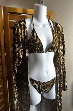 Vacation Ready Leopard Bikini With Coverup
