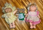 Cabbage Patch Kids Dolls lot of 3 Vintage 1980s /90’s Need TLC w/ Clothing Mini