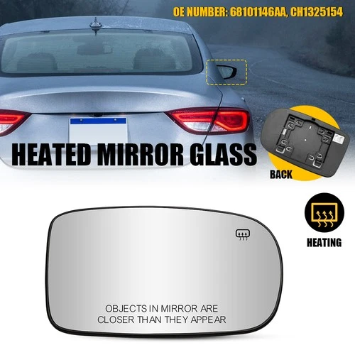 Right Passenger Side Mirror Glass W/ Electric Heated For 11-21 Dodge Charger EC
