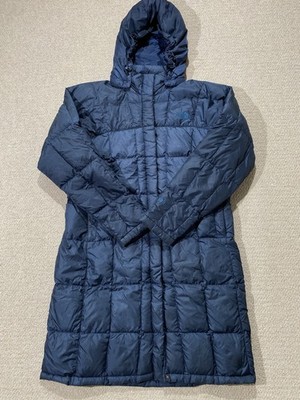 The North Face Puffer Jacke Damen Große Blau 600 Daunen Lang Leicht Kapuze