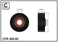 Caffaro Spannrolle Keilrippenriemen 480-00 FüR E83 E71 X6 E61 Bmw X3 X5 E60 E70