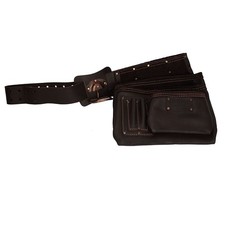 WorkGearUK Oiled Leather 6 Pocket Tool Belt, Single Pouch - WG-PX26