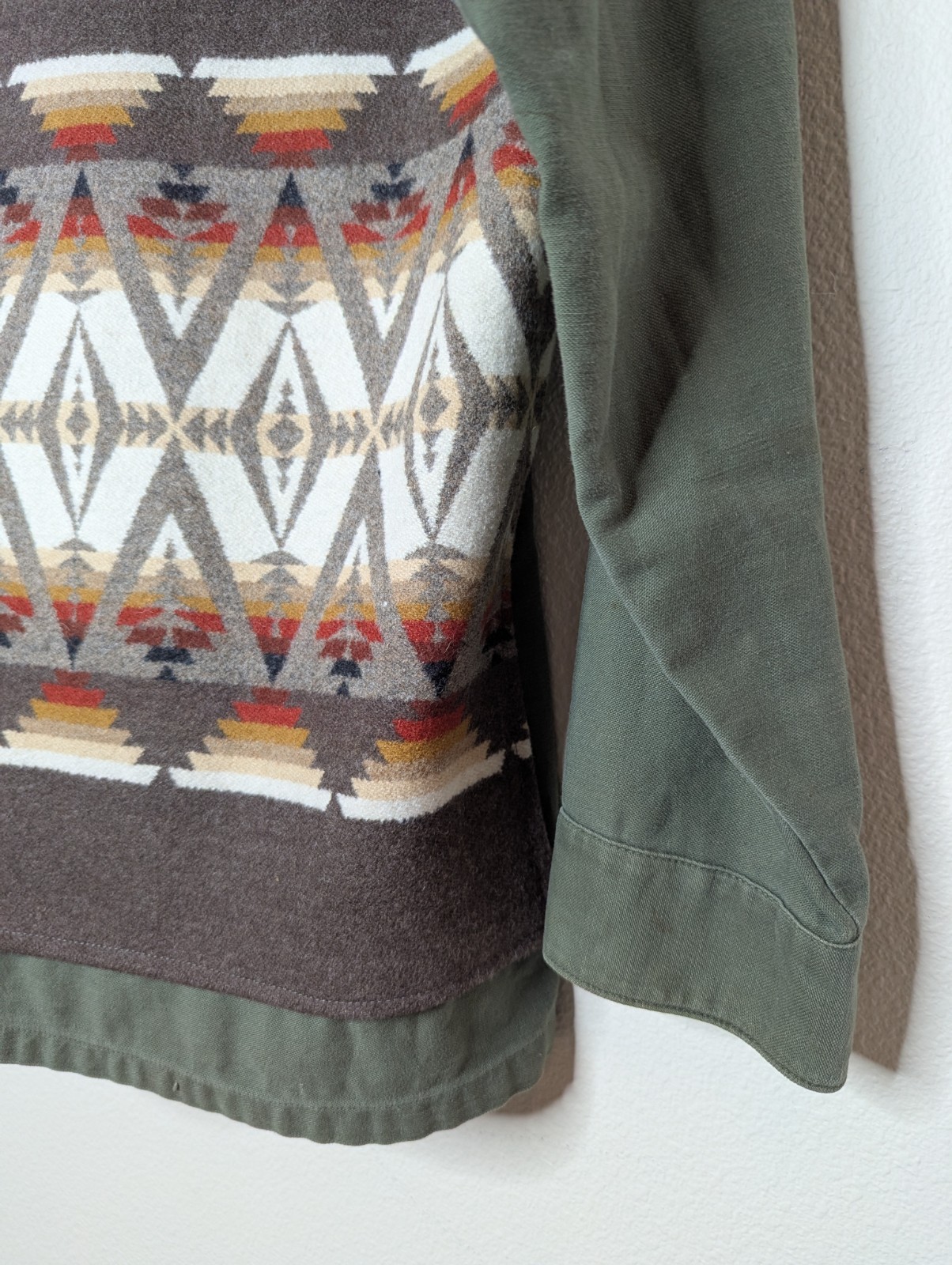 Upcycled Pendleton Aztec Native Army Jacket DIY W… - image 6