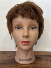 Hairart Mannequin Head Paul Mitchell Cut Female Brown Hair Pixie Hairstyle