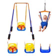 VEVOR Toddler Swing and Jumper 2 in 1 Swing Set and Bouncer for Indoor Outdoor