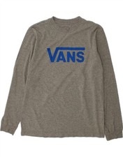 Vans Jungen Grafik Top Langarm 13-14 Jahre XL Grau Baumwolle CJ19