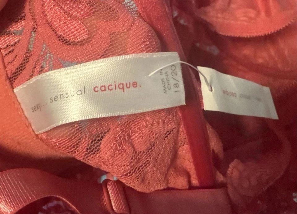 ¡Nuevo! Corsé de encaje coral cacique Lane Bryant talla 18/20 Foto 4 de 4