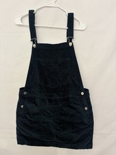 Urban Outfitters Womens Medium Corduroy Overall Dress Dark Green Pinafore(A925)