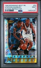 1996 Bowman’s Best R2 STEPHON MARBURY Atomic Refractor Rookie Card RC Mint PSA 9
