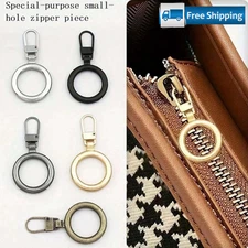 5x Zipper Puller Repair Metal Slider Pull Replacement Fix Bag Coat Instant Clip