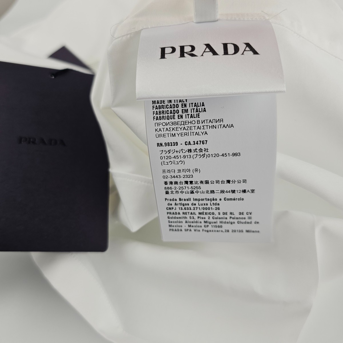 PRADA White Cotton Short Sleeve Shirt New And Authentic | eBay PRADA White Cotton Short Sleeve Shirt New And Authentic | eBay