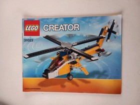 Lego Creator 31023 Yellow Racers - Helicopter - Speedboat - Car w/ Manual As Is
