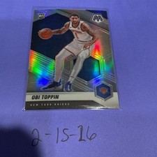 Obi Toppin 2021 Silver Prizm Mosaic Base Rookie Card No. 220 New York Knicks